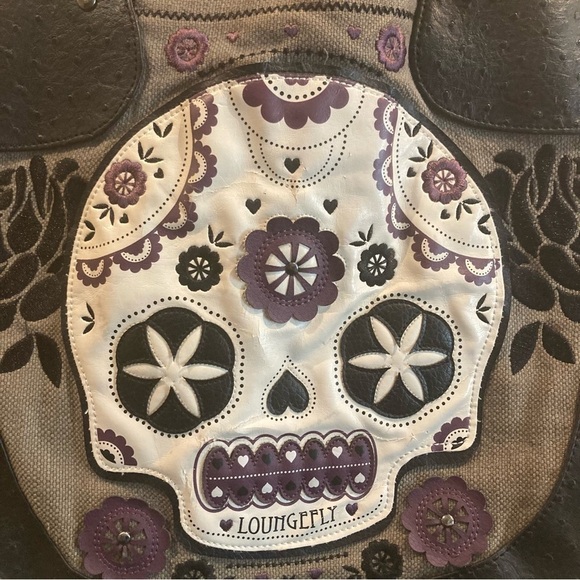 LOUNGEFLY Logo Dia  De Los Muertos Day of the Dead Bag Tote Purse Handbag - Picture 5 of 15